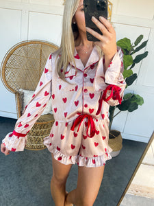 Hearts Short Pajama Set