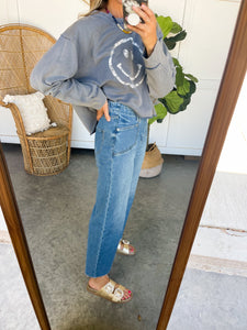 Straight Leg Cropped Denim