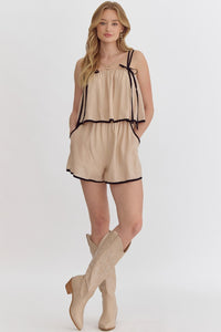 Georgia Taupe Romper