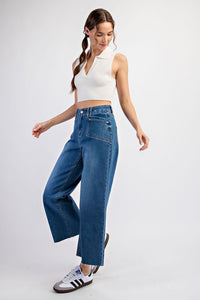 Straight Leg Cropped Denim