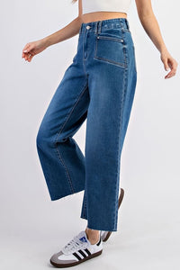 Straight Leg Cropped Denim