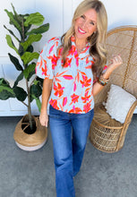 Load image into Gallery viewer, THML Jenni Stripe Floral Top