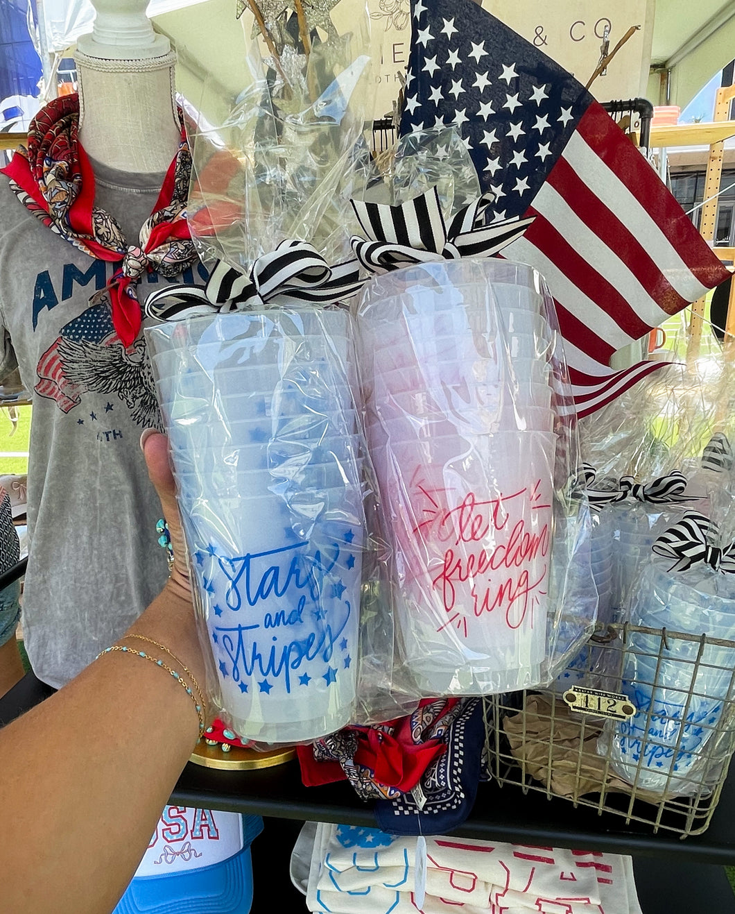 Frosted Acrylic Patriotic Cups