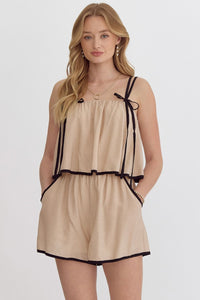 Georgia Taupe Romper