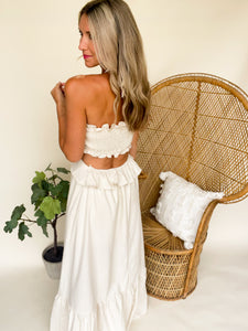 Julian Ivory Maci Halter Dress