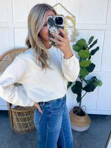 Cream Cropped Pullover