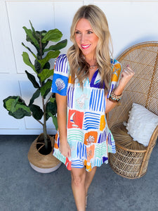 THML Beachy Printed Dress