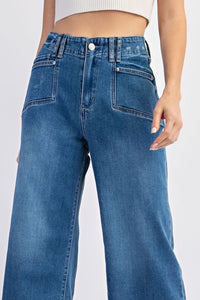 Straight Leg Cropped Denim