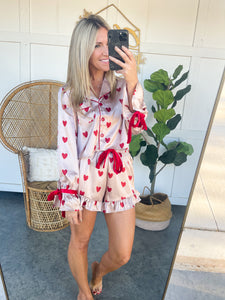 Hearts Short Pajama Set