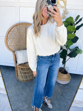 Load image into Gallery viewer, Cream Cropped Pullover