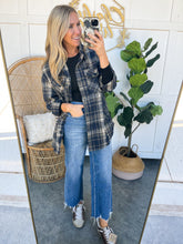 Load image into Gallery viewer, Ashley Navy Plaid Shacket