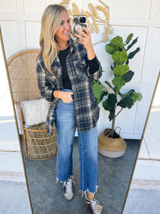 Ashley Navy Plaid Shacket