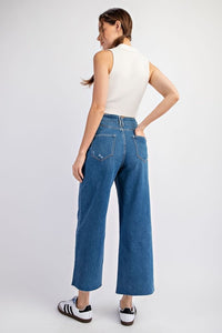 Straight Leg Cropped Denim