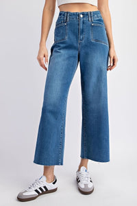 Straight Leg Cropped Denim