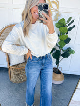 Load image into Gallery viewer, Cream Cropped Pullover