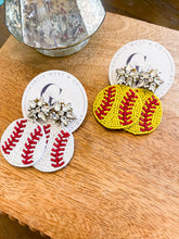 Load image into Gallery viewer, Baseball Softball Felt-back Earrings