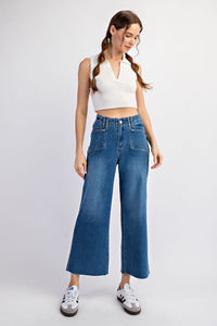 Straight Leg Cropped Denim