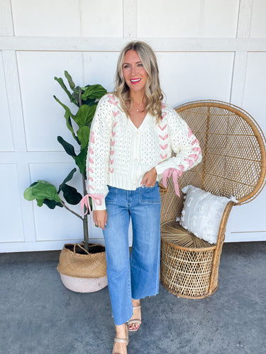 Pretty in Pink Ribbon Cardigan