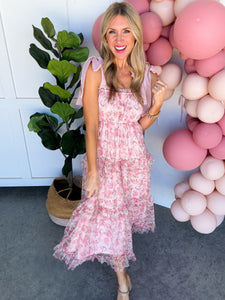 Rainey Pink Floral Dress