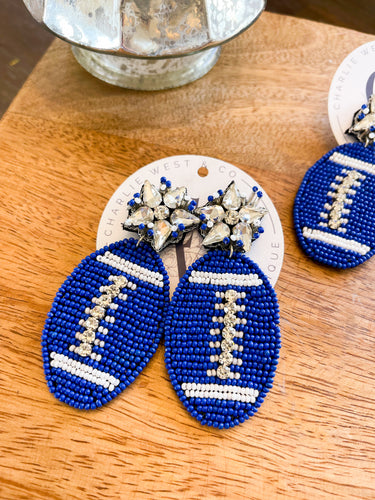 Football Felt Back Earrings