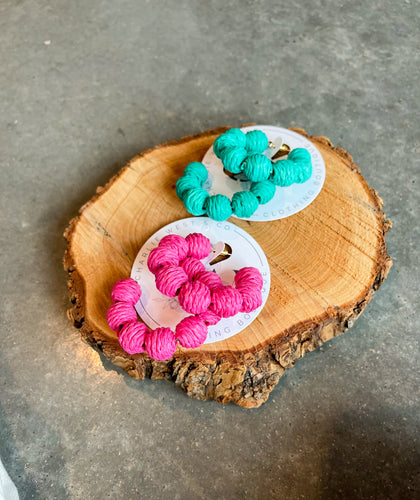 Straw Colorful Earrings