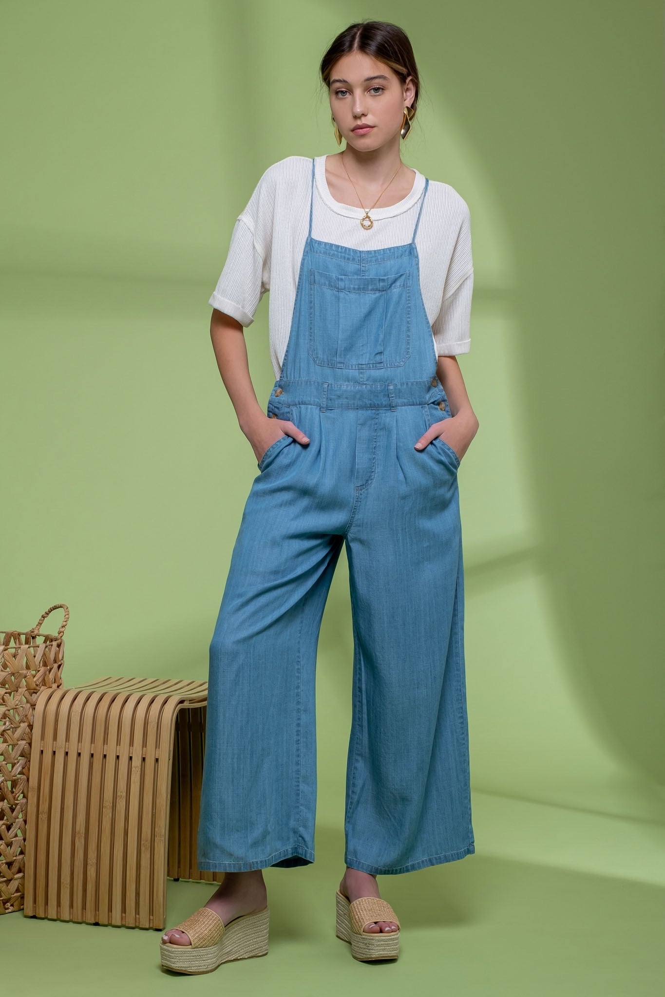 Chambray overalls on sale